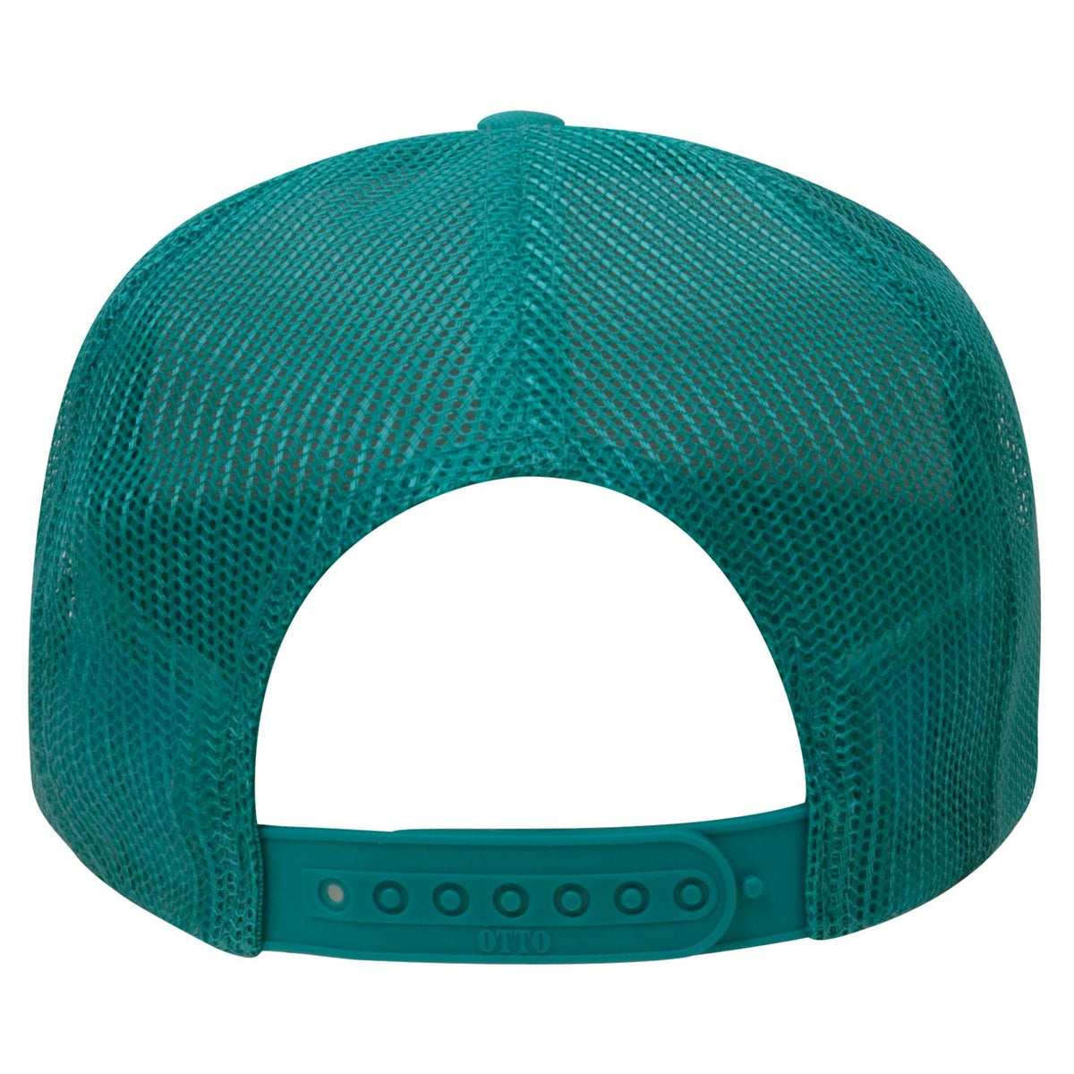 Rear View of 024 - Jade OTTO CAP 5 Panel High Crown Mesh Back Trucker Hat