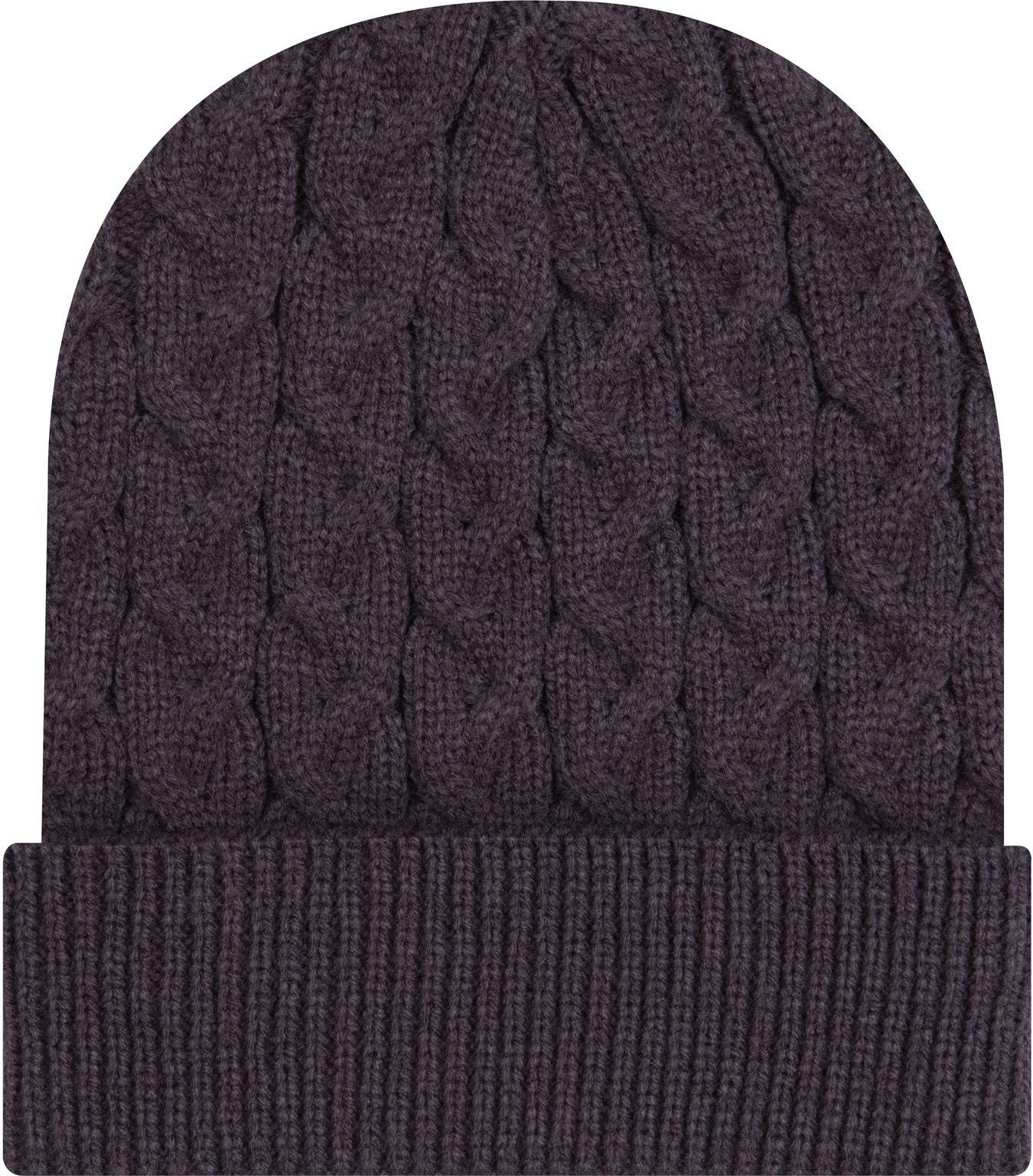 Front View of 025 - Char. Gray OTTO CAP 12" Cable Knit Beanie w/ Rib Knit Cuff