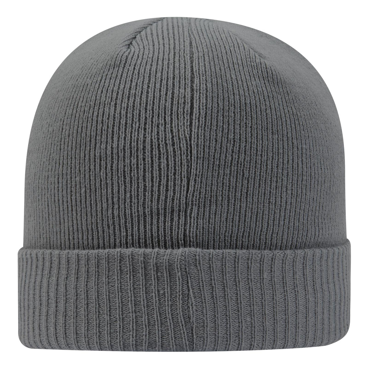 Rear View of 025 - Char. Gray OTTO CAP 12" Classic Knit Beanie w/ Rib Knit Cuff