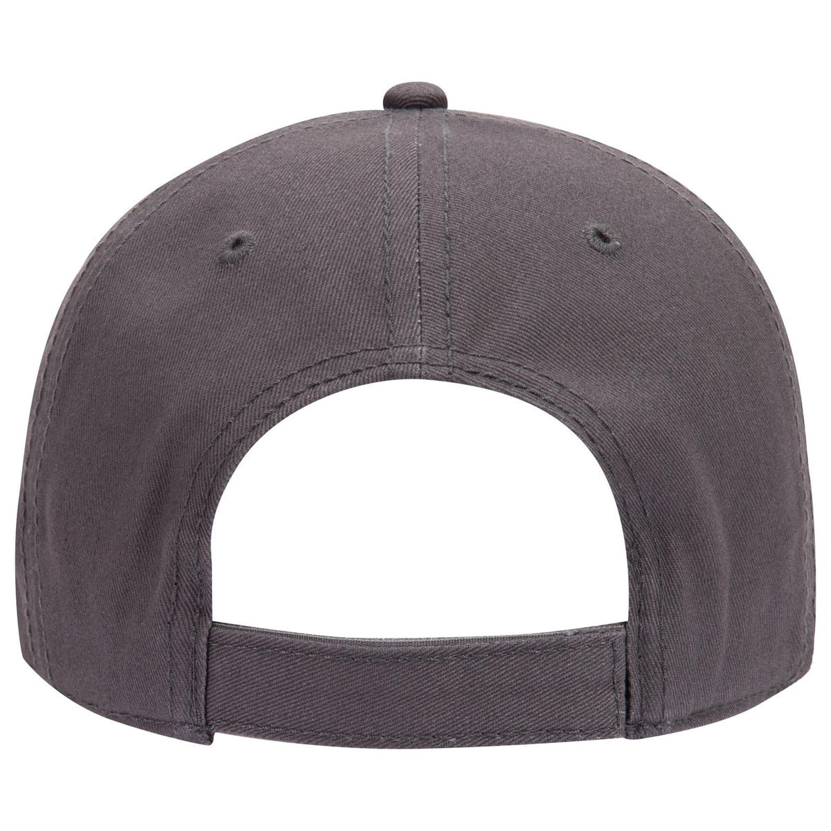 Rear View of 025 - Char. Gray OTTO CAP 6 Panel Low Profile Baseball Cap