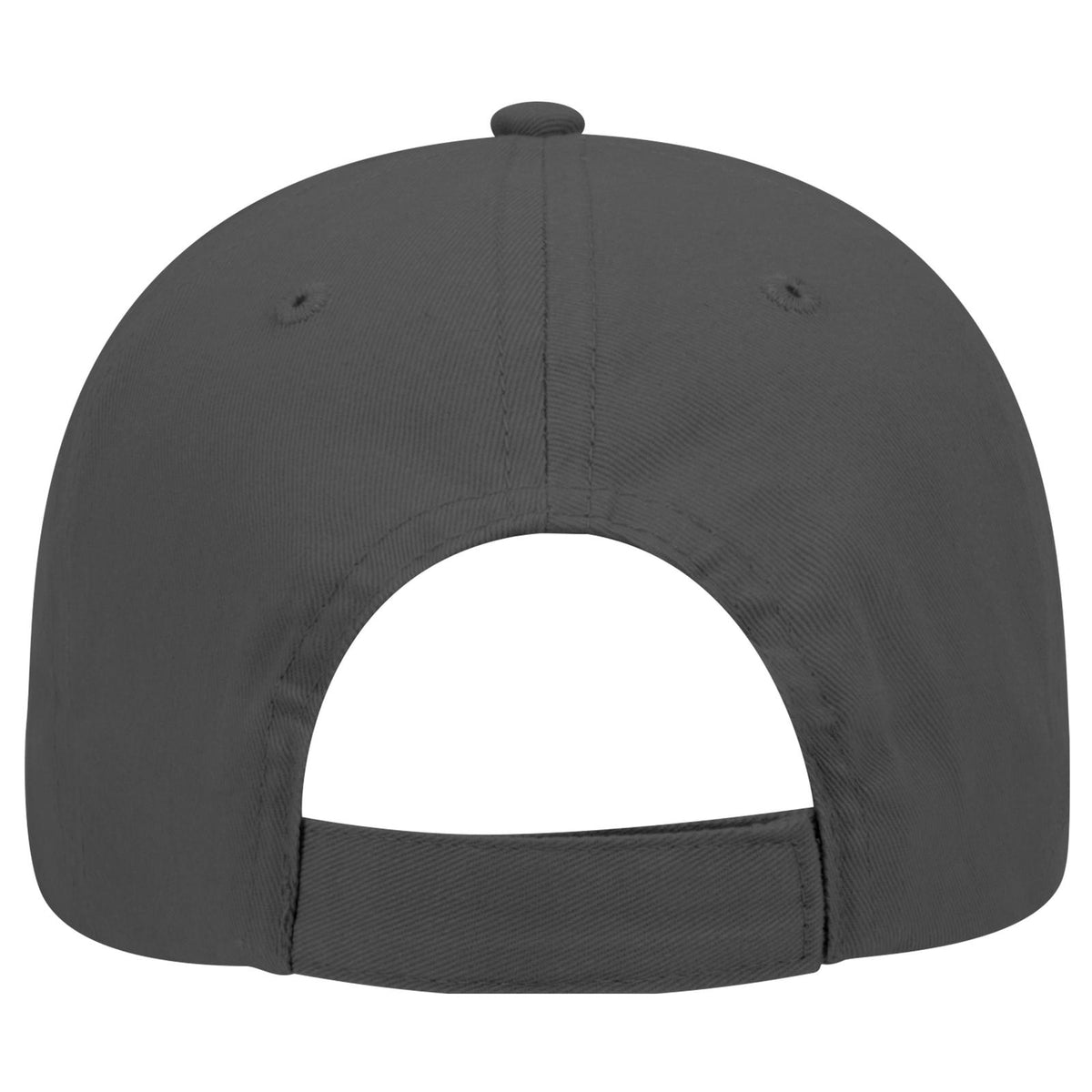 Rear View of 025 - Char. Gray OTTO CAP 6 Panel Low Profile Baseball Cap