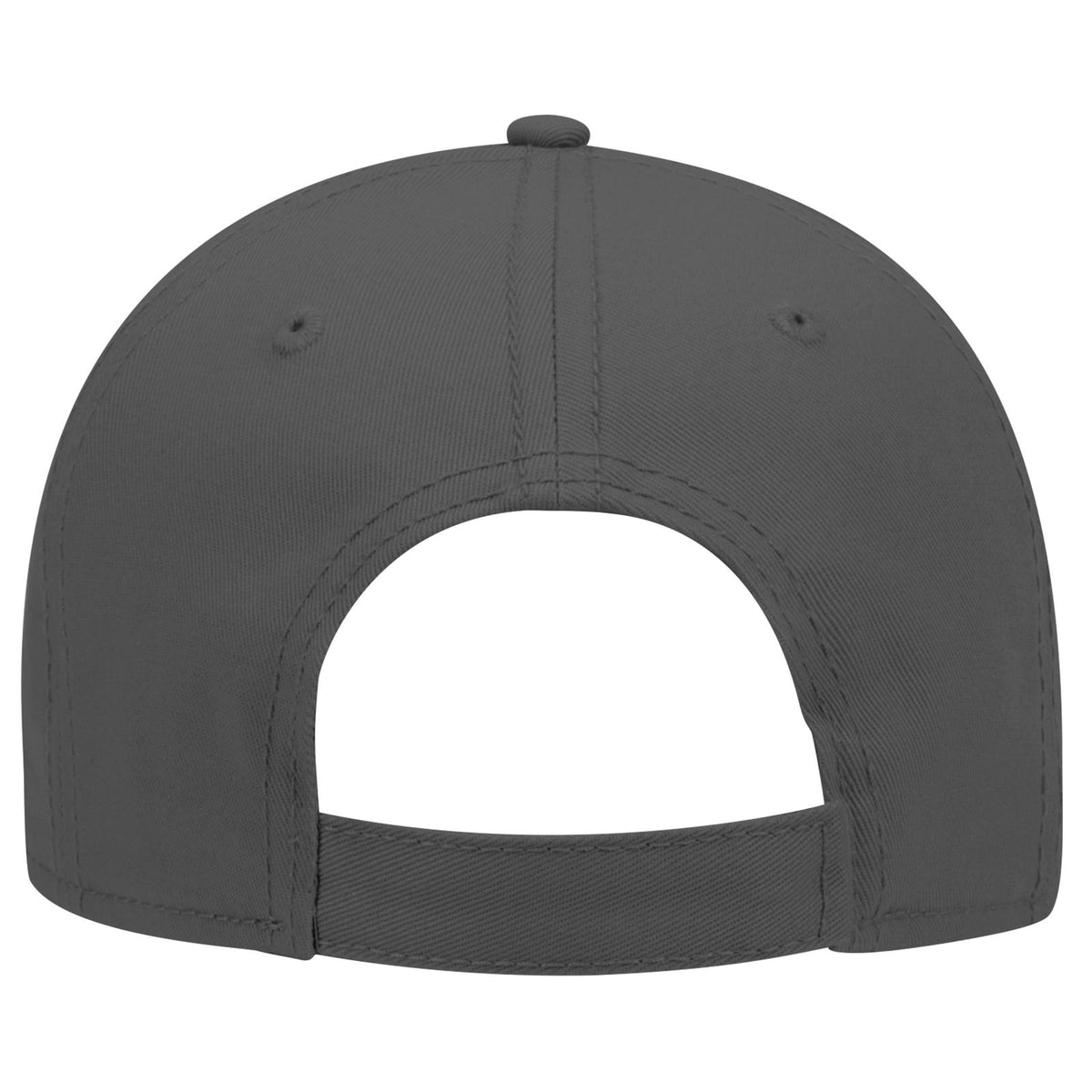 Rear View of 025 - Char. Gray OTTO CAP 6 Panel Low Profile Baseball Cap
