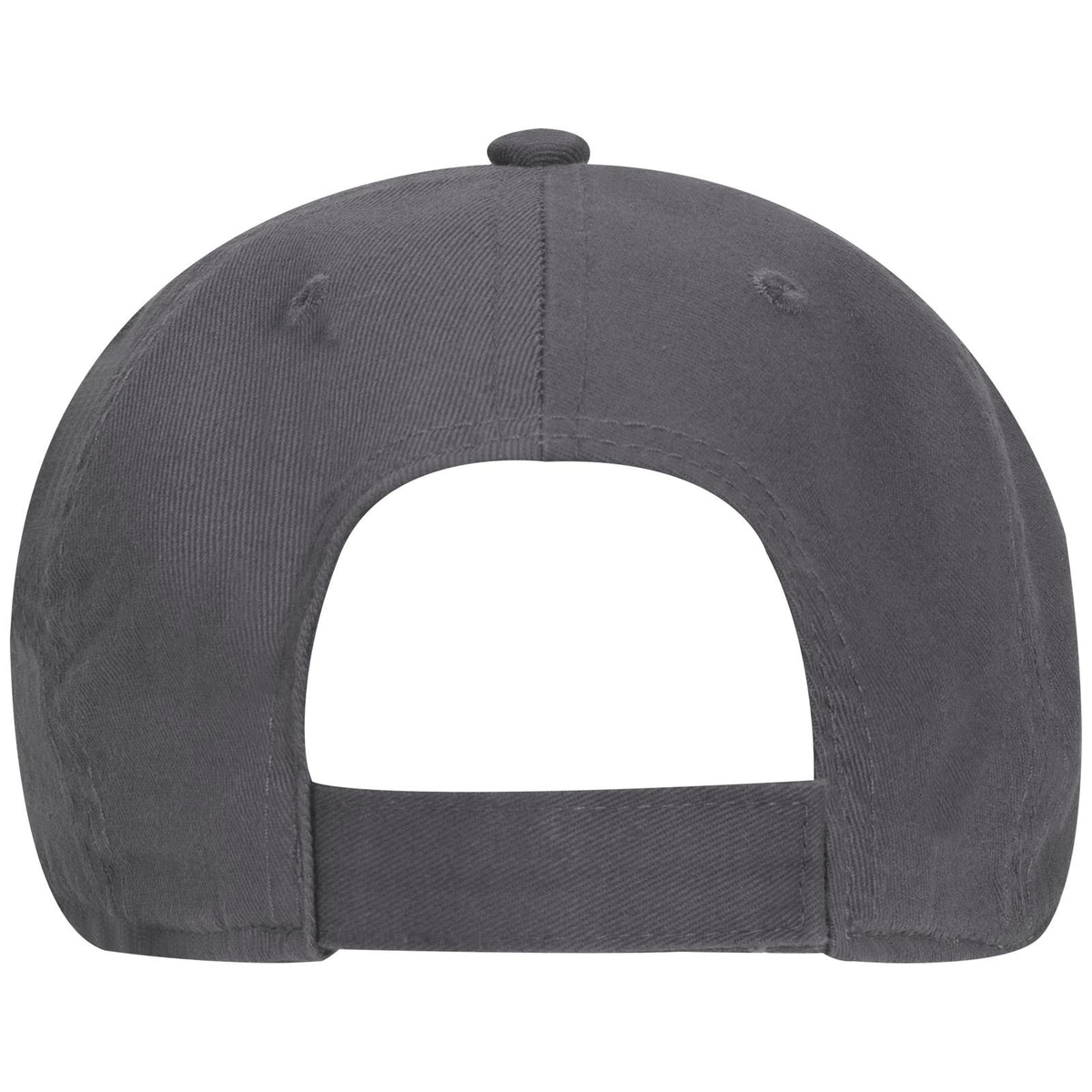 Rear View of 025 - Char. Gray OTTO CAP 6 Panel Low Profile Dad Hat