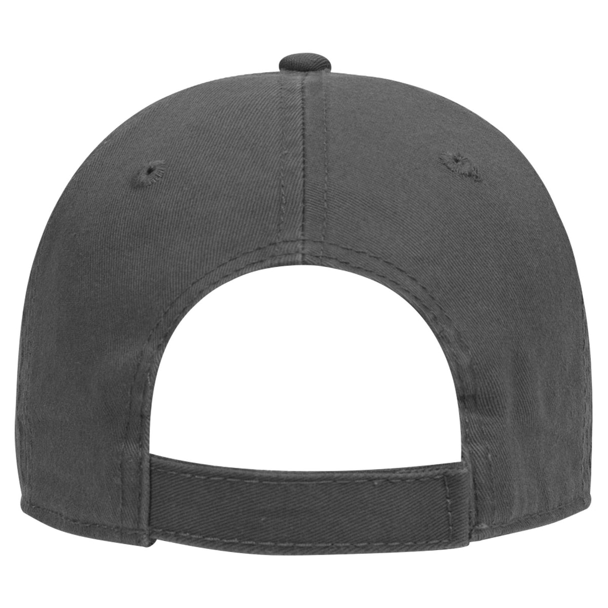 Rear View of 025 - Char. Gray OTTO CAP 6 Panel Low Profile Dad Hat