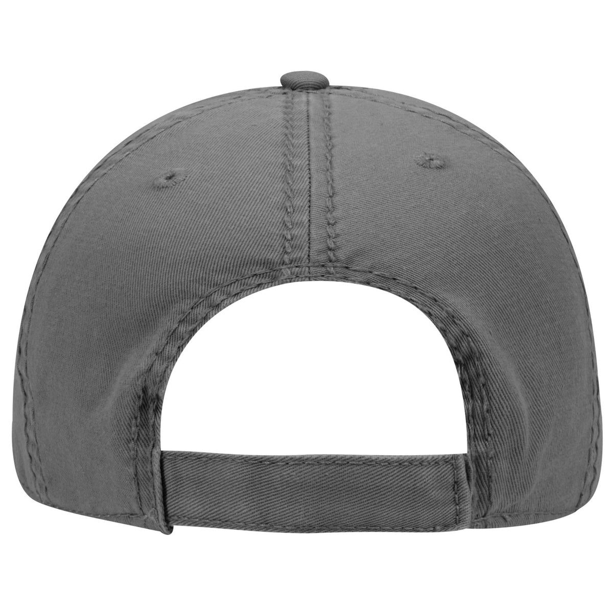 Rear View of 025 - Char. Gray OTTO CAP 6 Panel Low Profile Dad Hat
