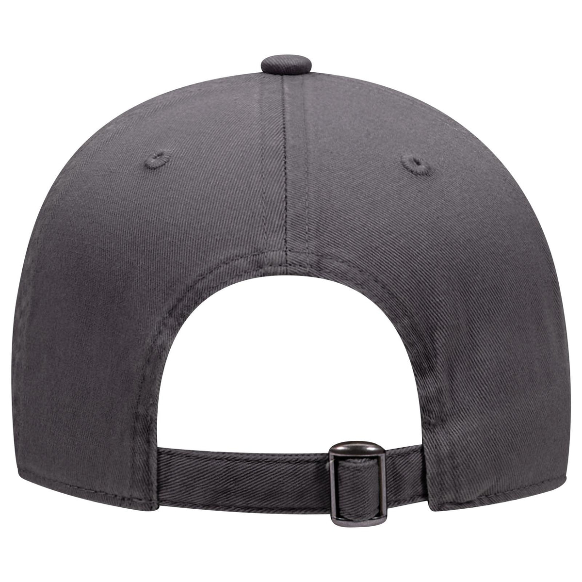 Rear View of 025 - Char. Gray OTTO CAP 6 Panel Low Profile Dad Hat