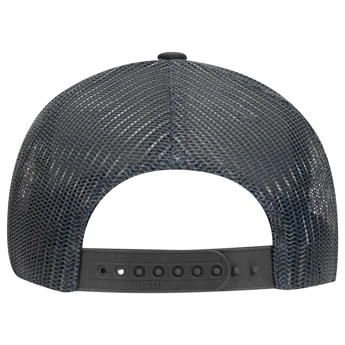 Rear View of 025 - Char. Gray OTTO CAP 6 Panel Low Profile Mesh Back Trucker Hat