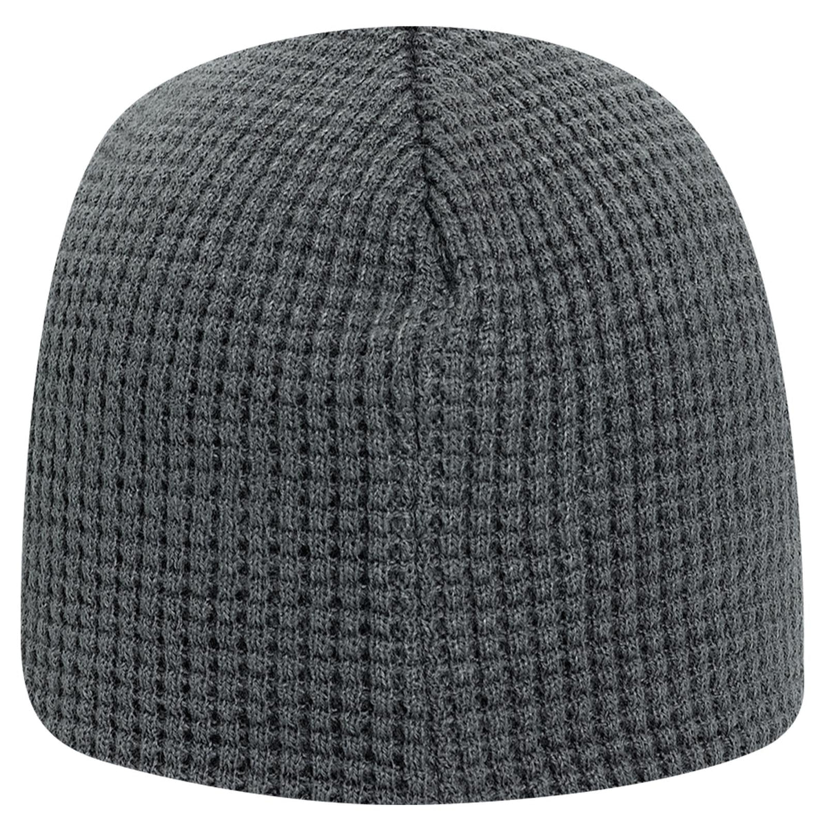 Rear View of 025 - Char. Gray OTTO CAP 8" Waffle Rib Knit Beanie