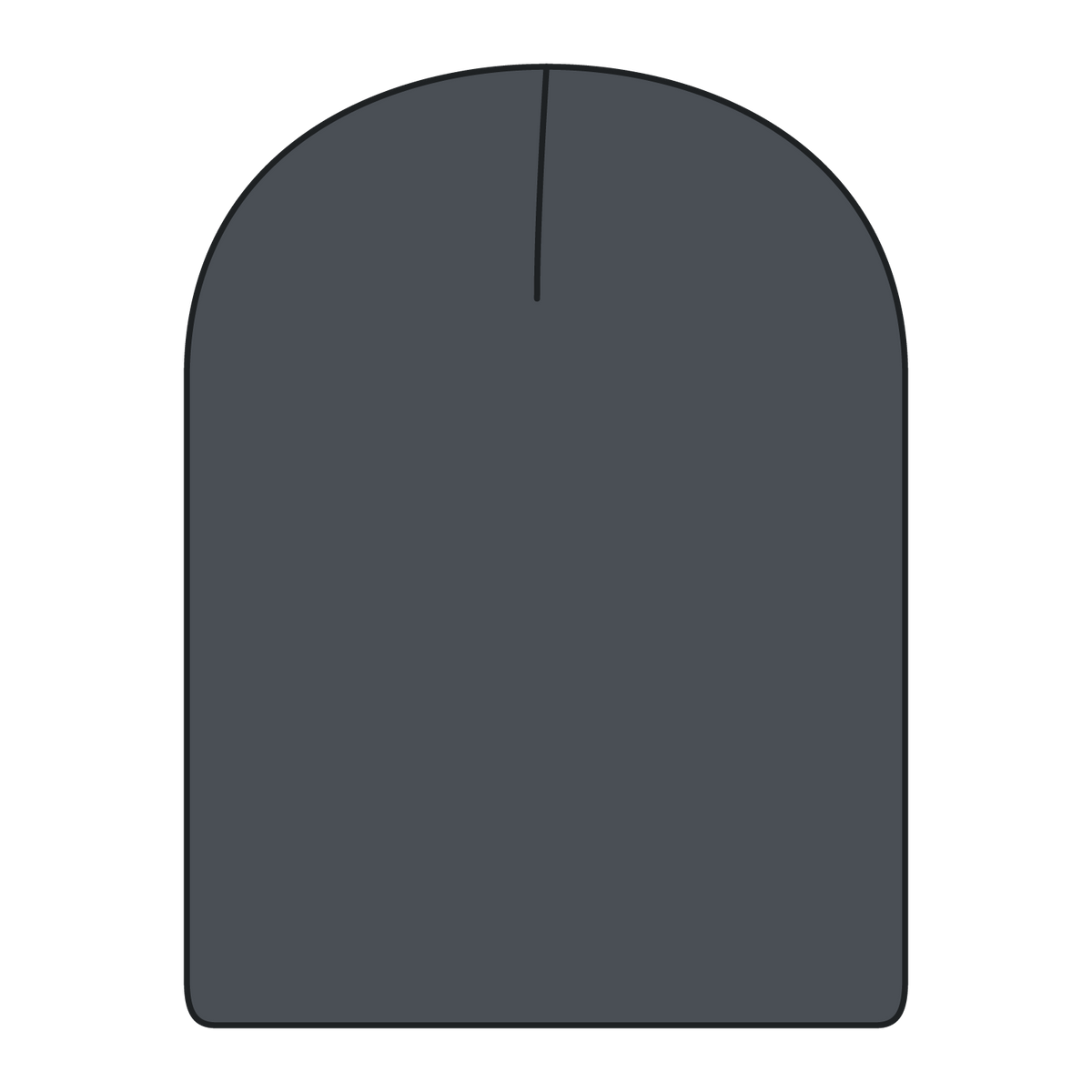 Rear View of 025 - Char. Gray OTTO CAP 9 1/2" Premium Rib Knit Beanie