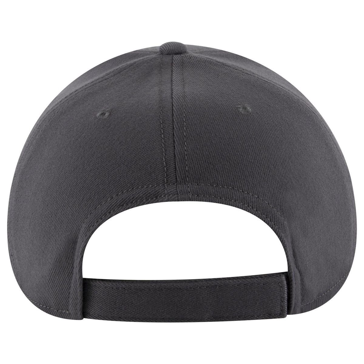 Rear View of 025 - Char. Gray OTTO CAP "OTTO COMFY FIT" 6 Panel Low Profile Baseball Cap