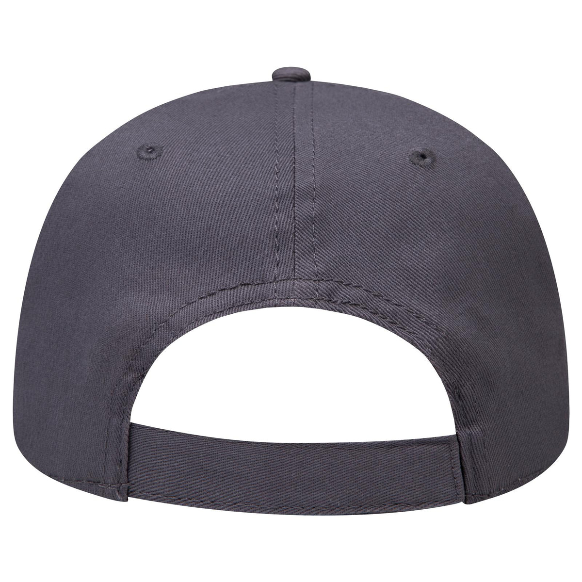 Rear View of 025 - Char. Gray OTTO CAP "OTTO COMFY FIT" 6 Panel Low Profile Baseball Cap