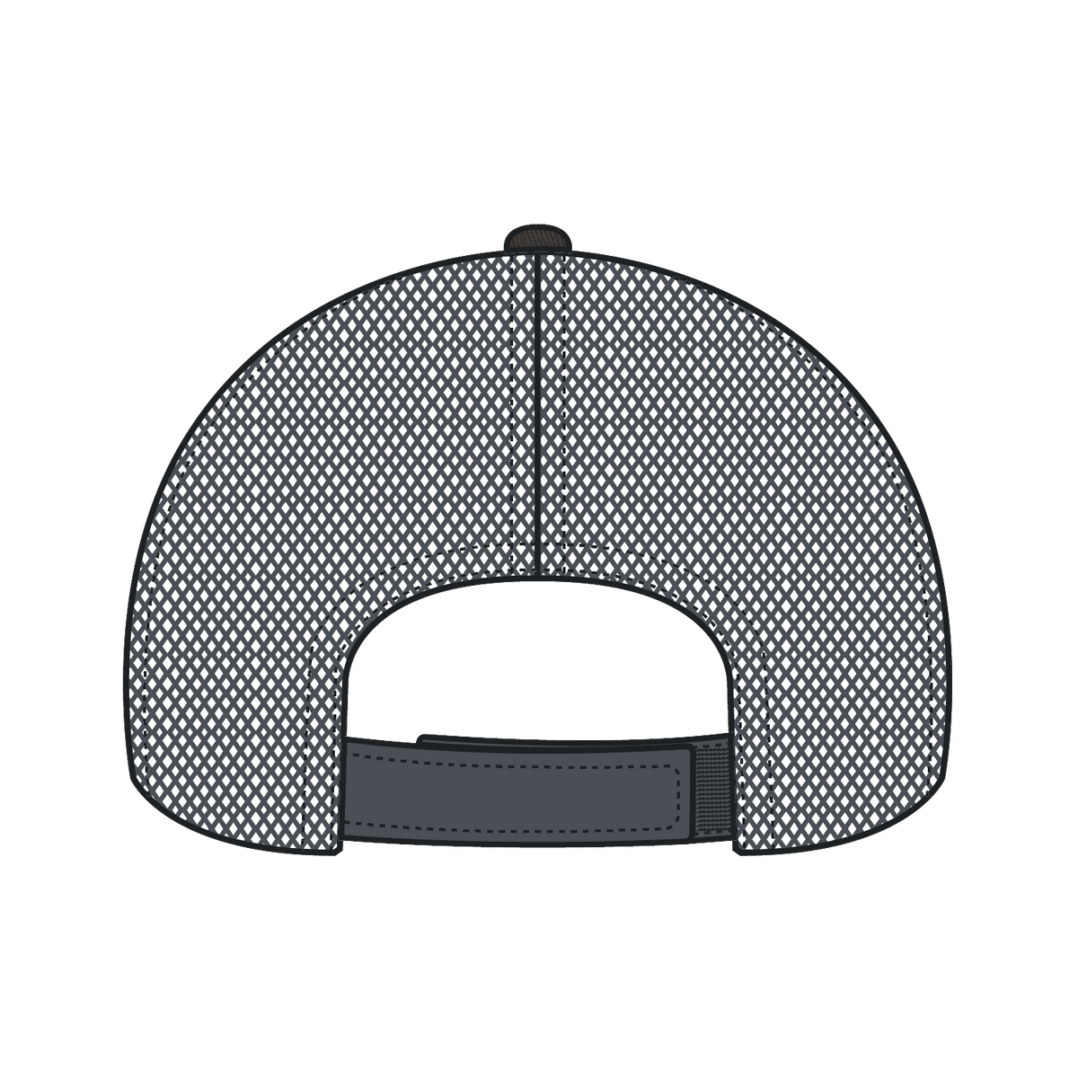 Rear View of 025 - Char. Gray OTTO CAP "OTTO COMFY FIT" 6 Panel Low Profile Baseball Cap