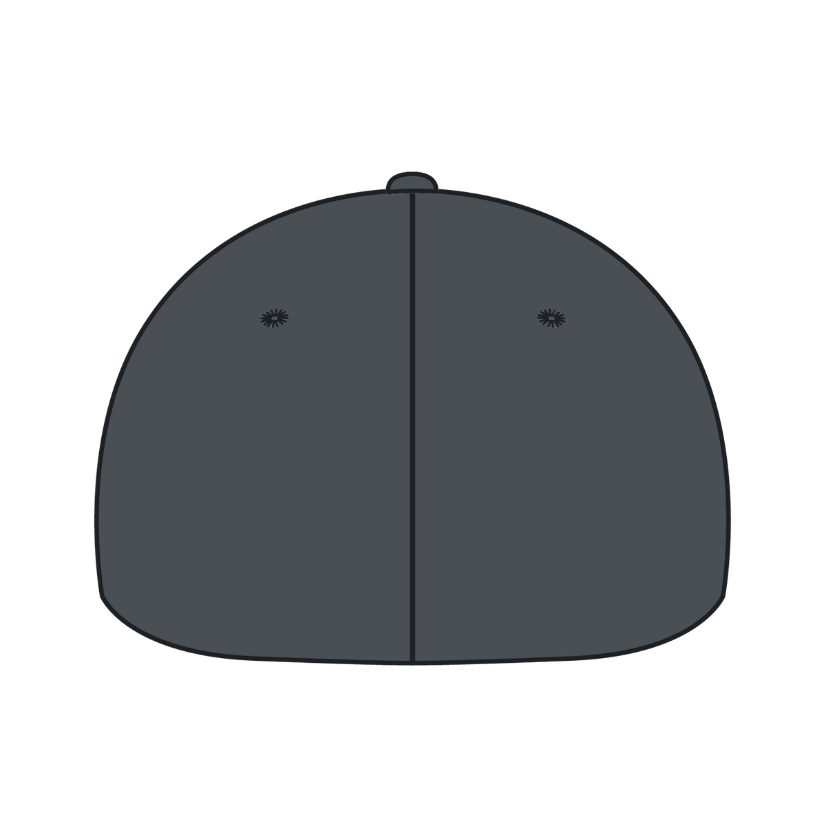 Rear View of 025 - Char. Gray OTTO CAP "OTTO FLEX" Fitted 6 Panel Low Profile Baseball Cap