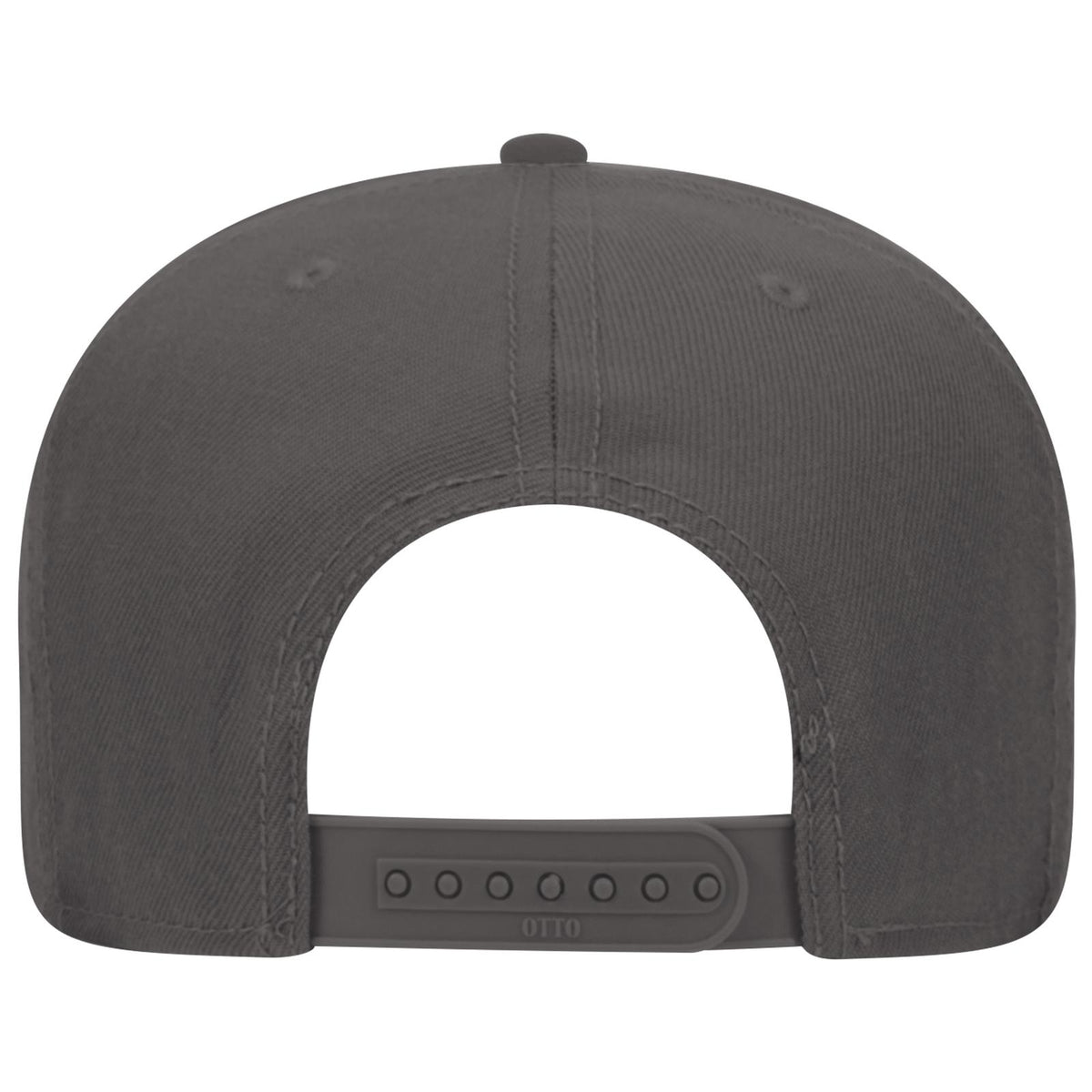 Rear View of 025 - Char. Gray OTTO CAP "OTTO SNAP" 6 Panel Pro Style Snapback Hat