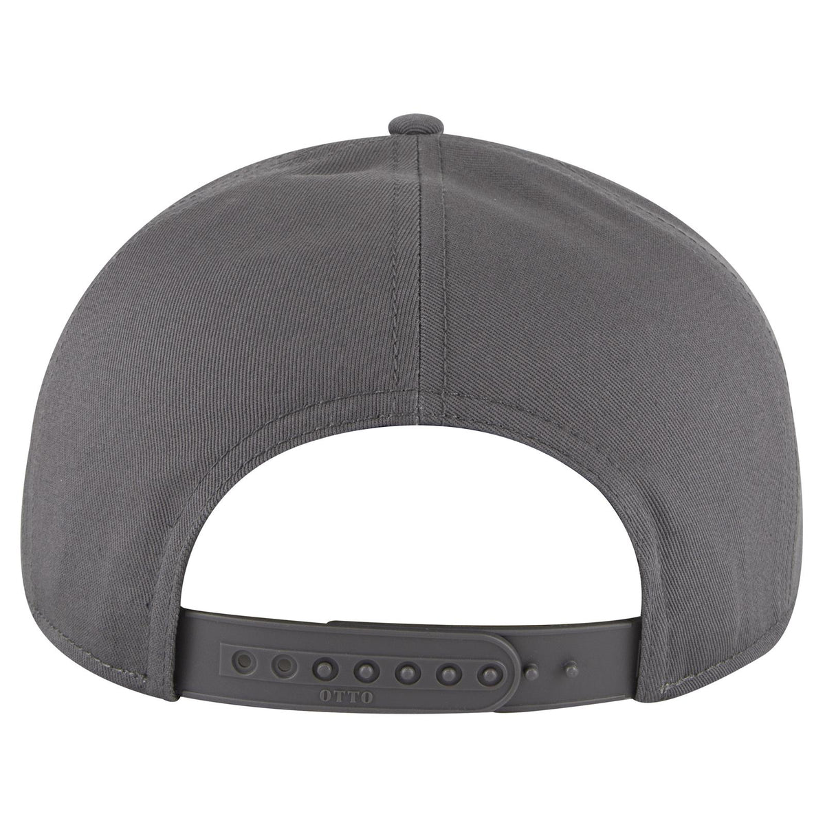 Rear View of 025 - Char. Gray OTTO CAP "OTTO SNAP" 7 Panel Pro Style Snapback Hat