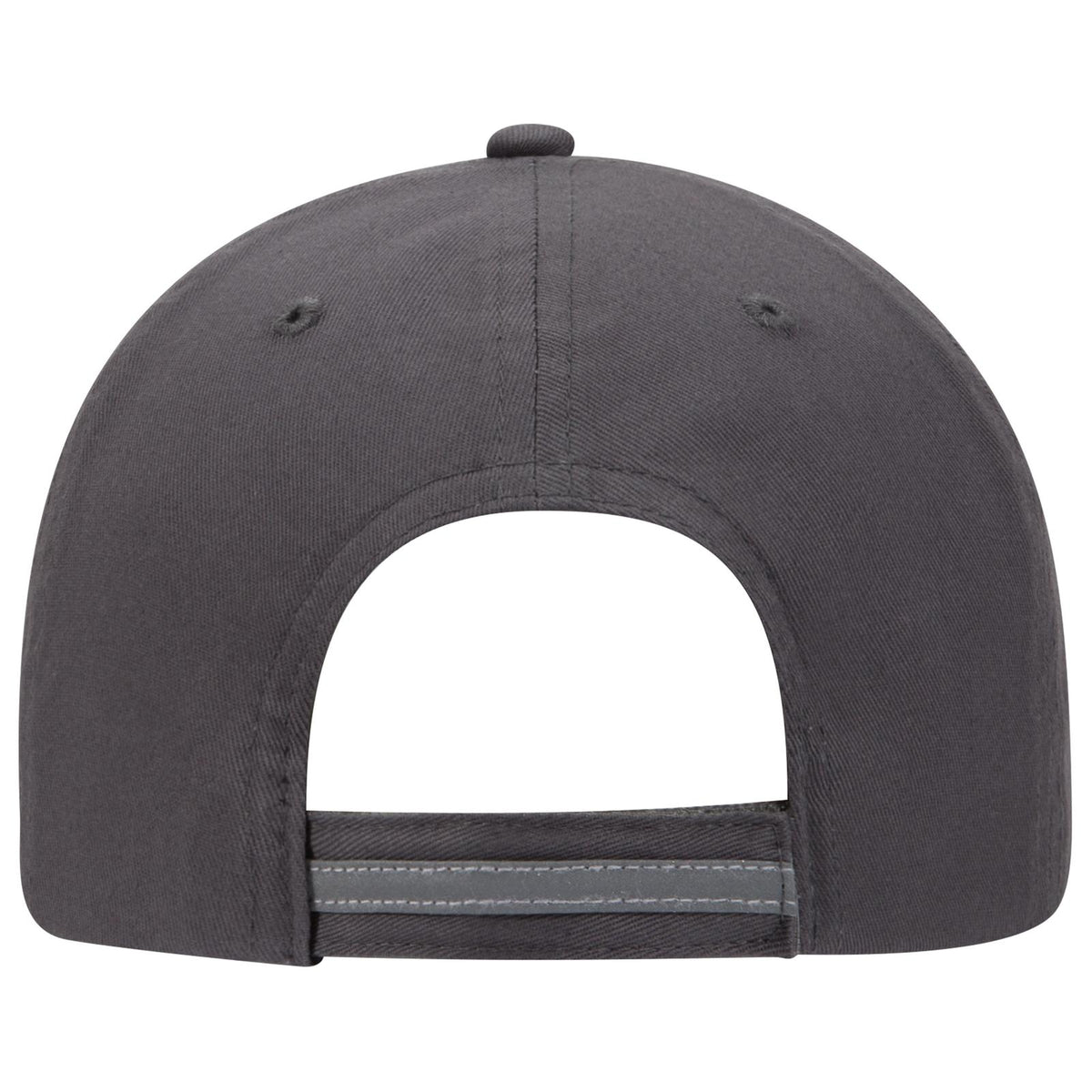 Rear View of 025 - Char. Gray OTTO CAP Reflective 6 Panel Low Profile Baseball Cap