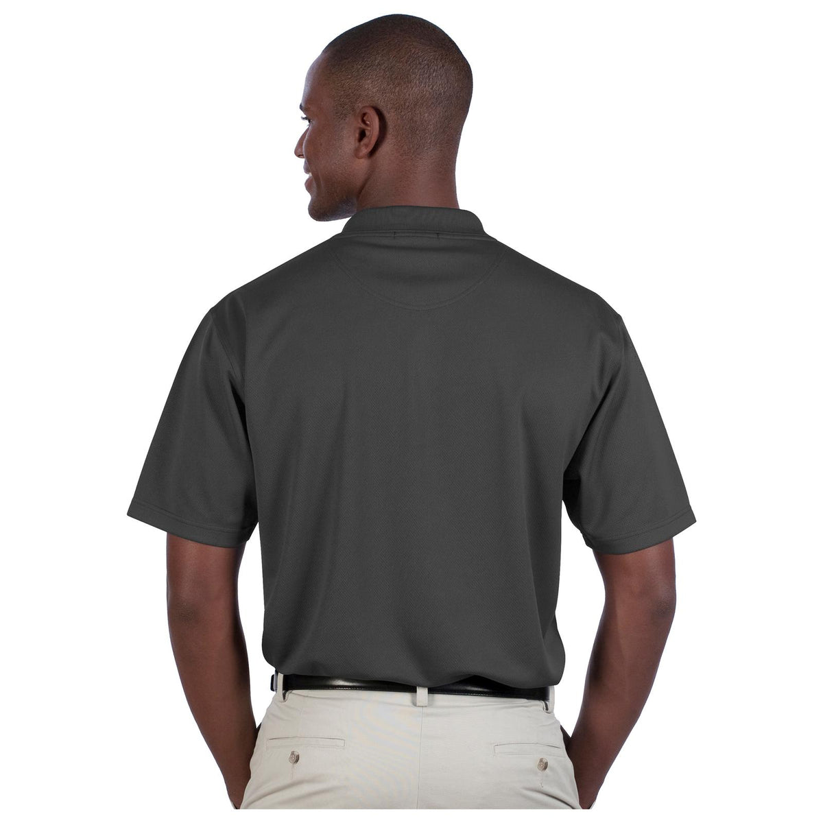 Rear View of 025 - Char. Gray OTTO Men's Performance Sport Shirt