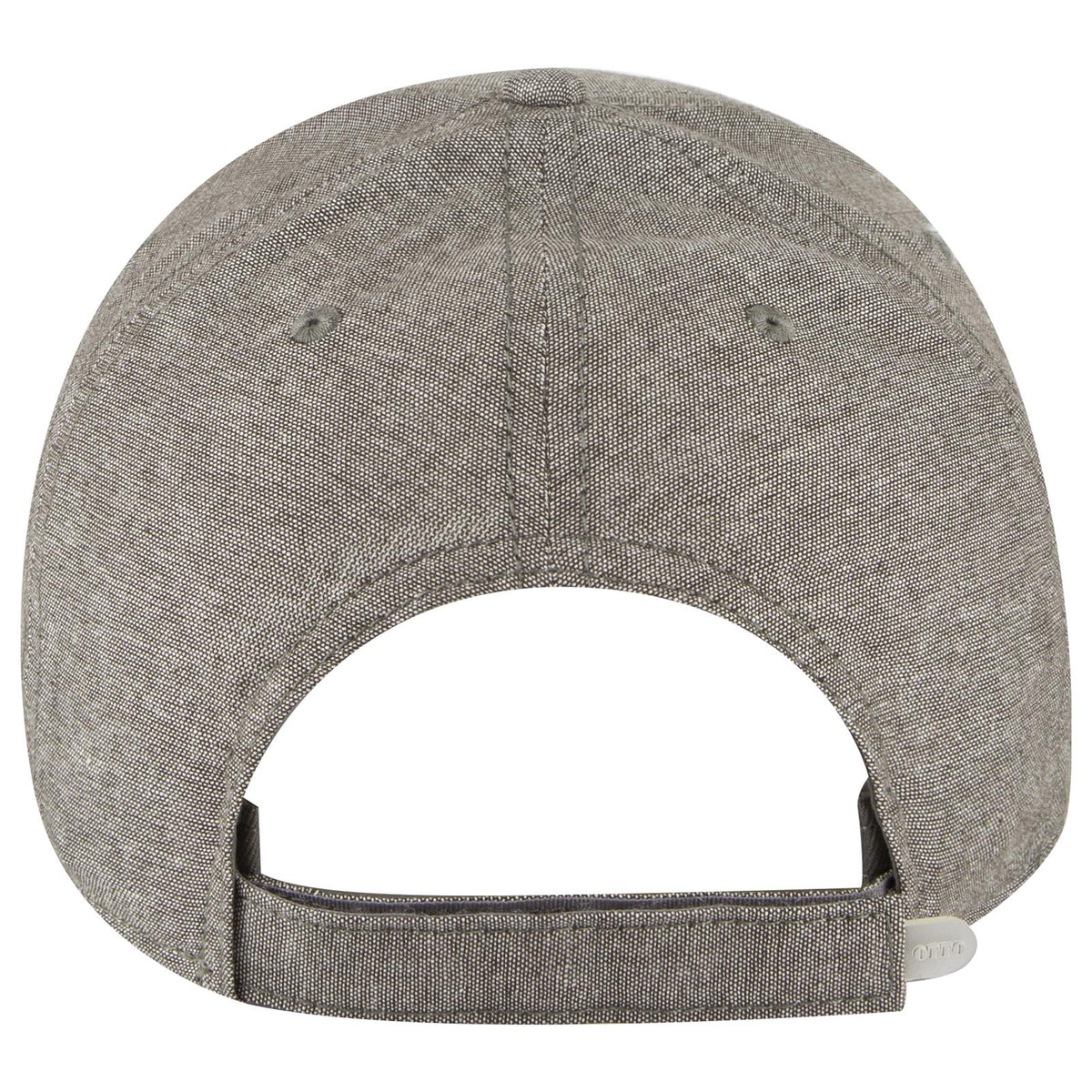 Rear View of 025A - Char. Gray OTTO CAP 6 Panel Low Profile Baseball Cap