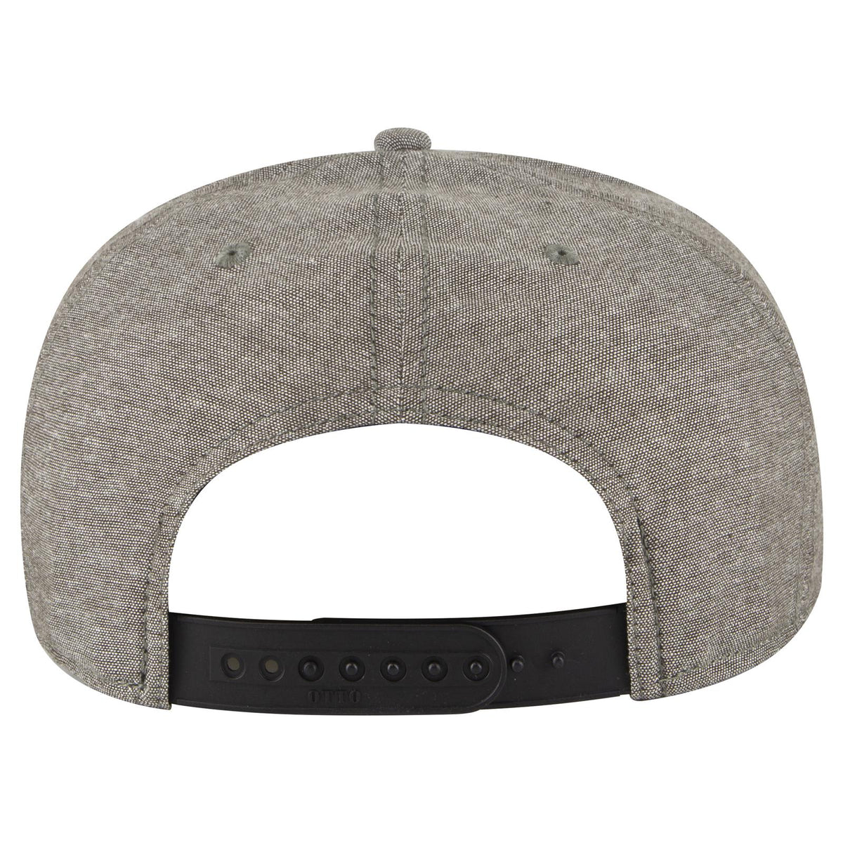 Rear View of 025A - Char. Gray OTTO CAP “OTTO SNAP” 6 Panel Pro Style Snapback Hat