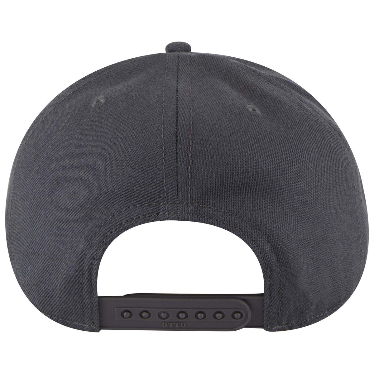Rear View of 025A - Char. Gray OTTO CAP "OTTO SNAP" 6 Panel Pro Style Snapback Hat