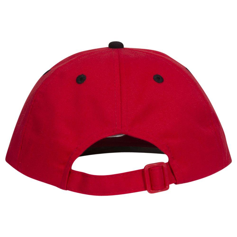 Rear View of 0302 - Blk/Red OTTO CAP 6 Panel Low Profile Baseball Cap