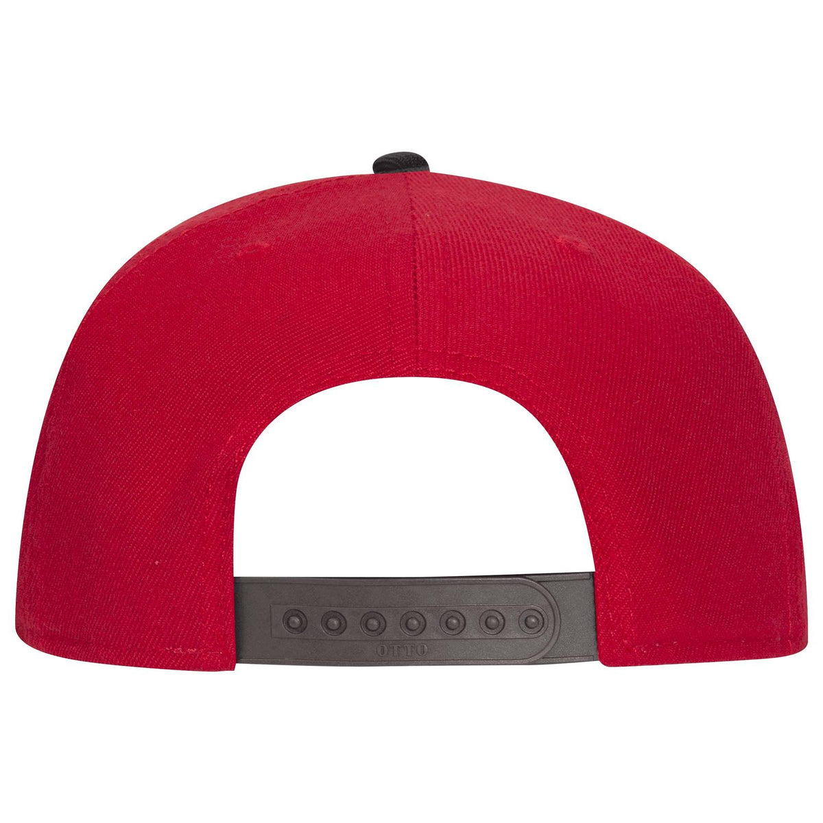 Rear View of 030202 - Blk/Red/Red OTTO CAP "OTTO SNAP" 6 Panel Pro Style Snapback Hat