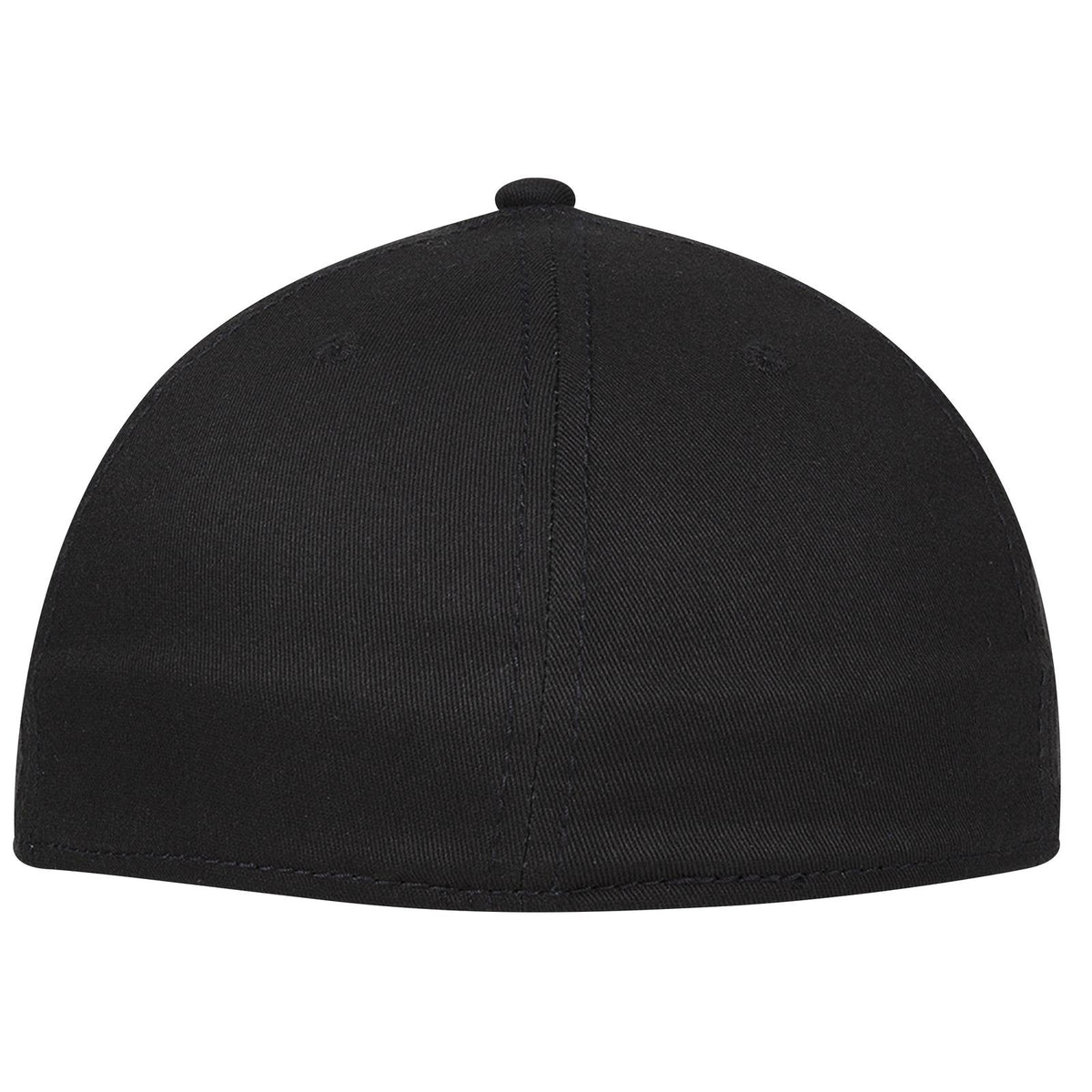 Rear View of 030316 - Blk/Blk/Wht OTTO CAP "OTTO FLEX" Fitted 6 Panel Low Profile Baseball Cap