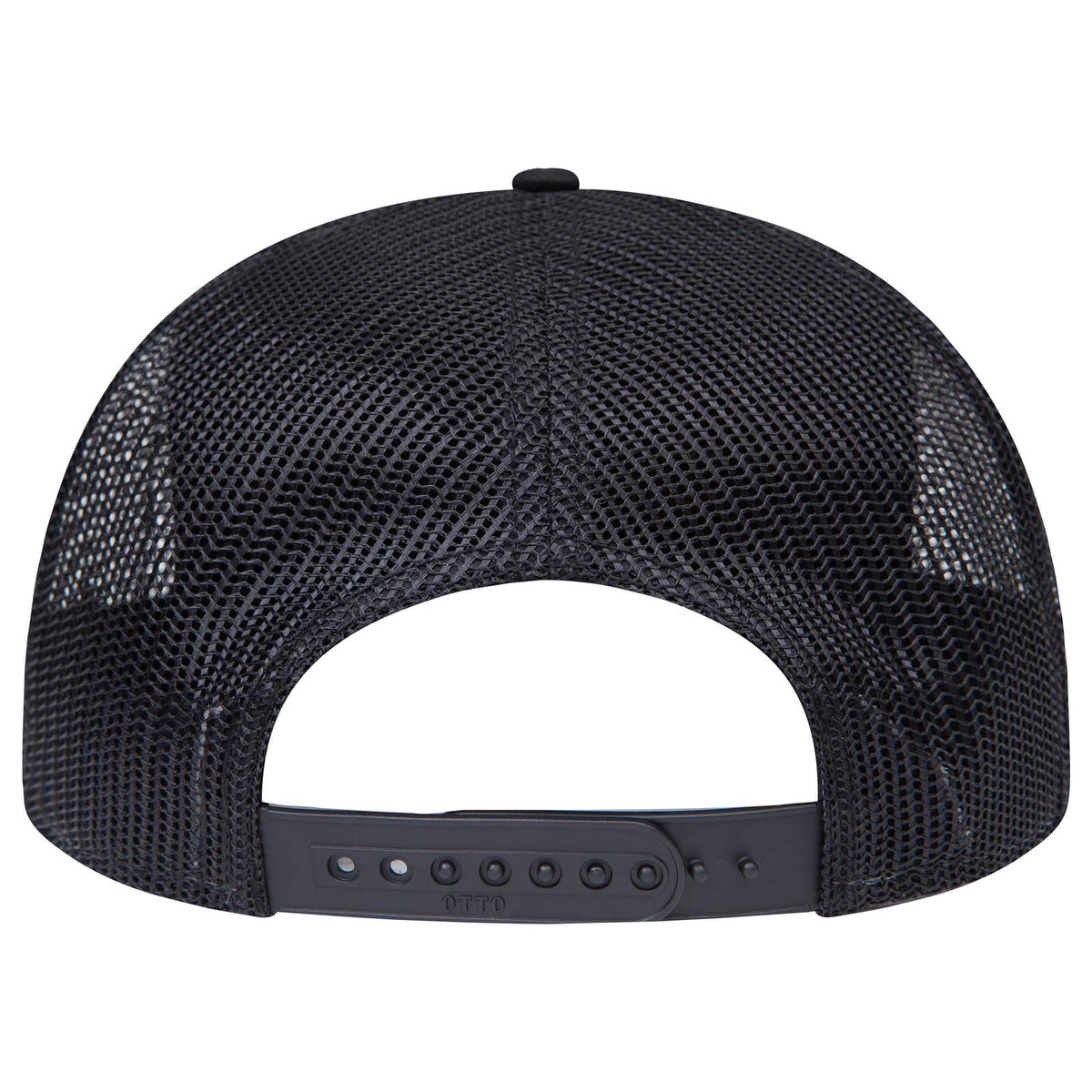 Rear View of 0311203 - Blk/Cork/Blk OTTO CAP "OTTO SNAP" 5 Panel Pro Style Mesh Back Trucker Snapback Hat