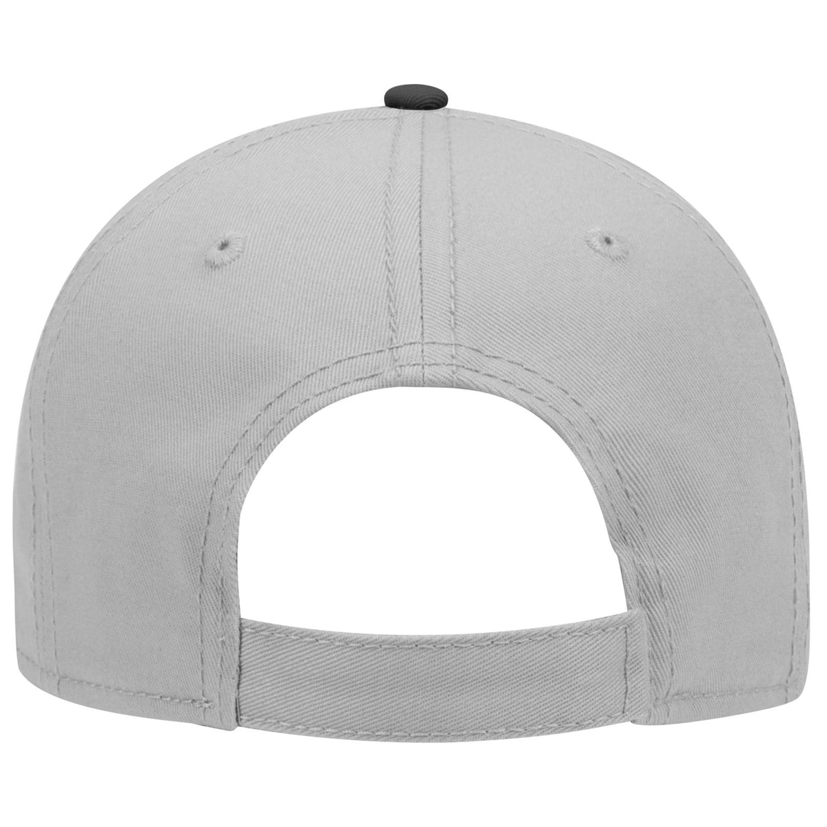 Rear View of 031414 - Blk/Gry/Gry OTTO CAP 6 Panel Low Profile Baseball Cap