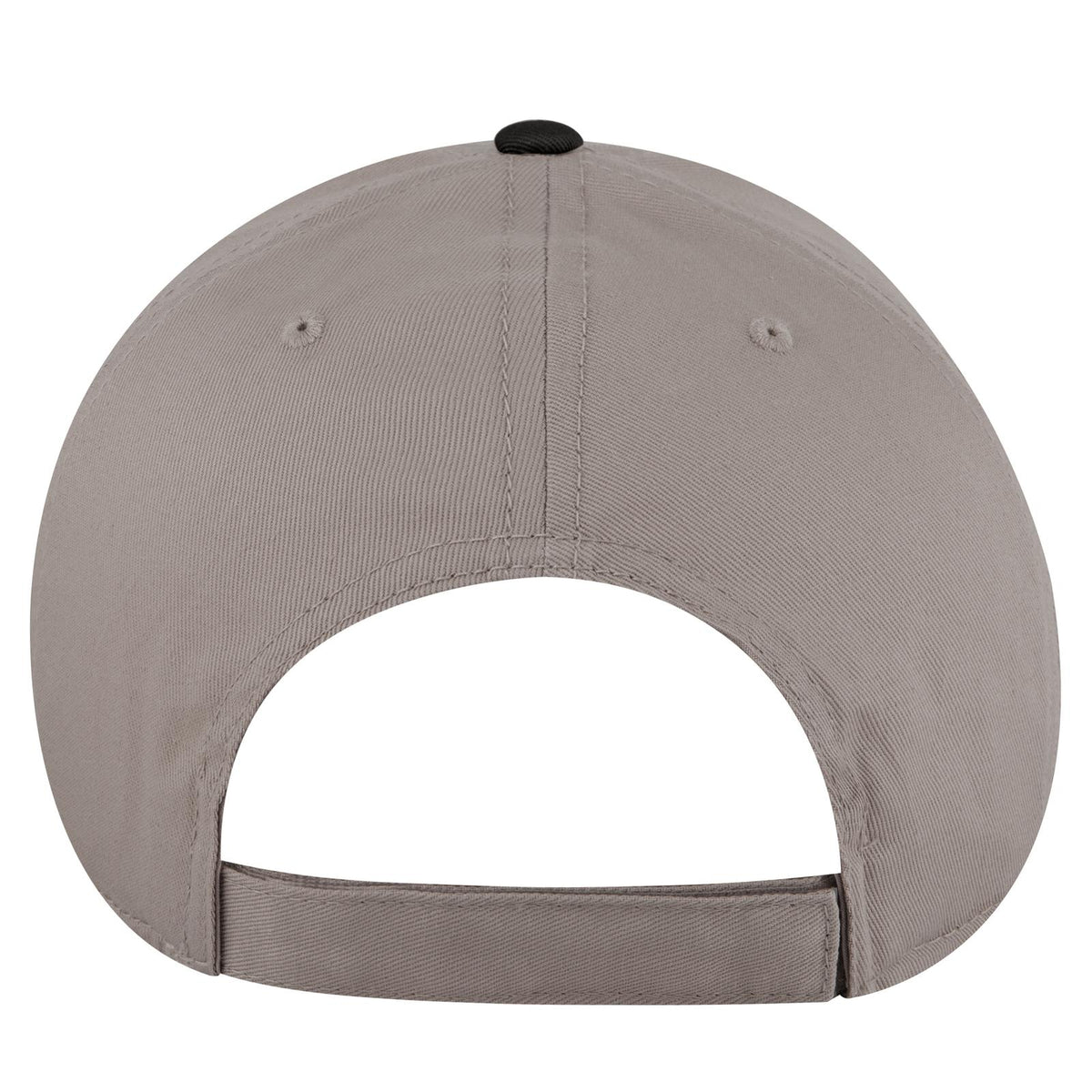 Rear View of 031414 - Blk/Gry/Gry OTTO CAP 6 Panel Low Profile Baseball Cap