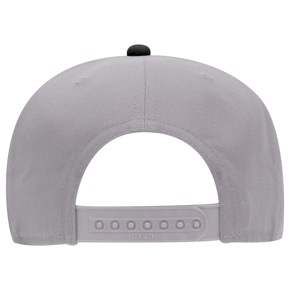 Rear View of 031414 - Blk/Gry/Gry OTTO CAP “OTTO SNAP” 6 Panel Pro Style Snapback Hat