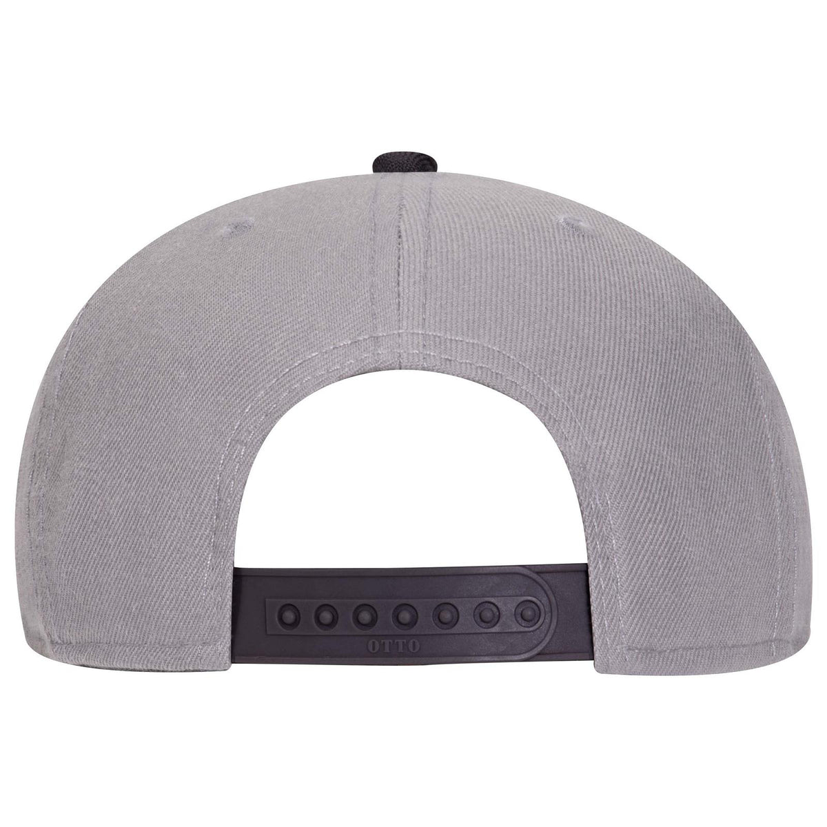 Rear View of 031414 - Blk/Gry/Gry OTTO CAP "OTTO SNAP" 6 Panel Pro Style Snapback Hat
