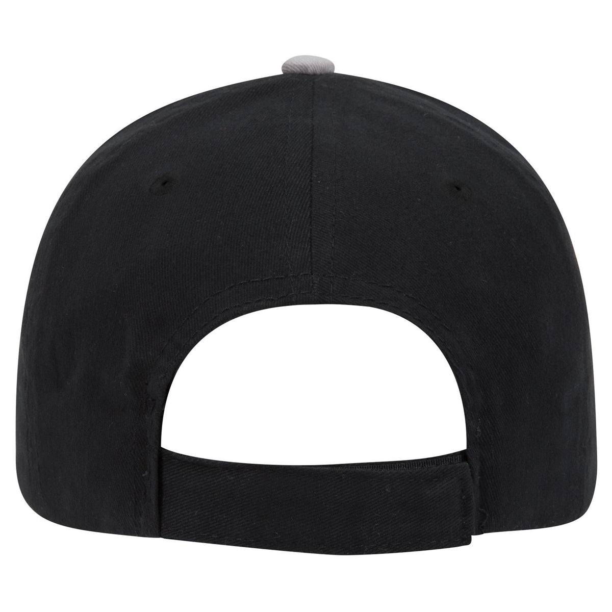 Rear View of 031416 - Blk/Gry/Wht OTTO CAP 6 Panel Low Profile Baseball Cap