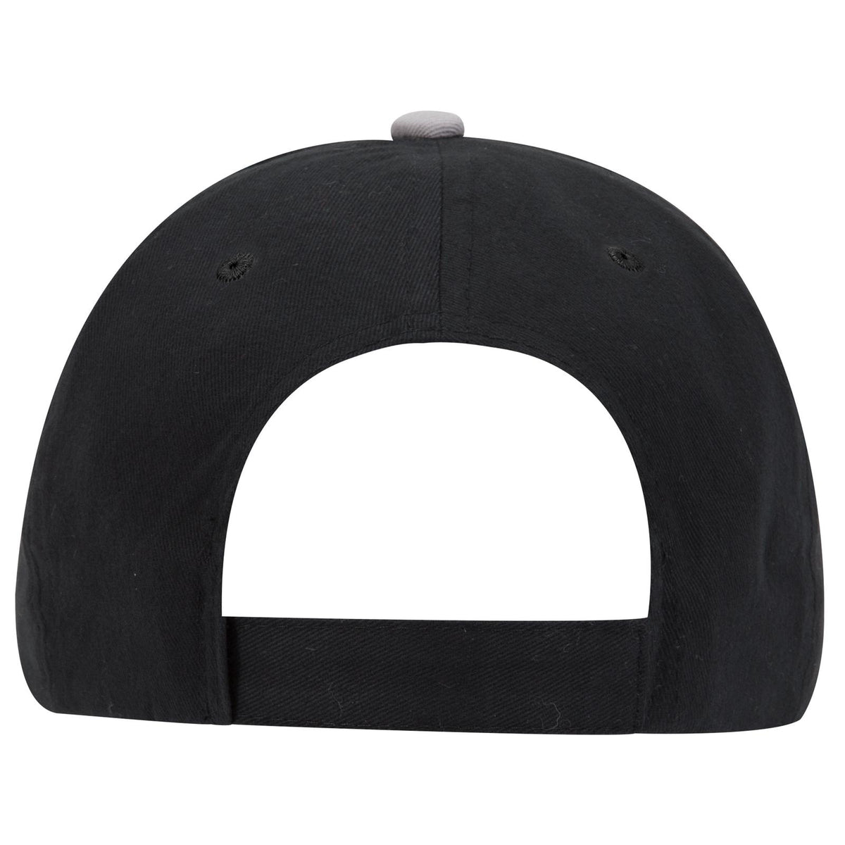 Rear View of 031416C - Blk/Gry/Wht OTTO CAP 6 Panel Low Profile Baseball Cap