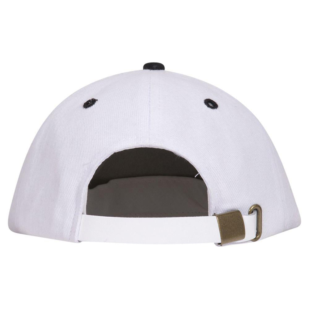 Rear View of 0316 - Blk/Wht OTTO CAP 6 Panel Low Profile Baseball Cap
