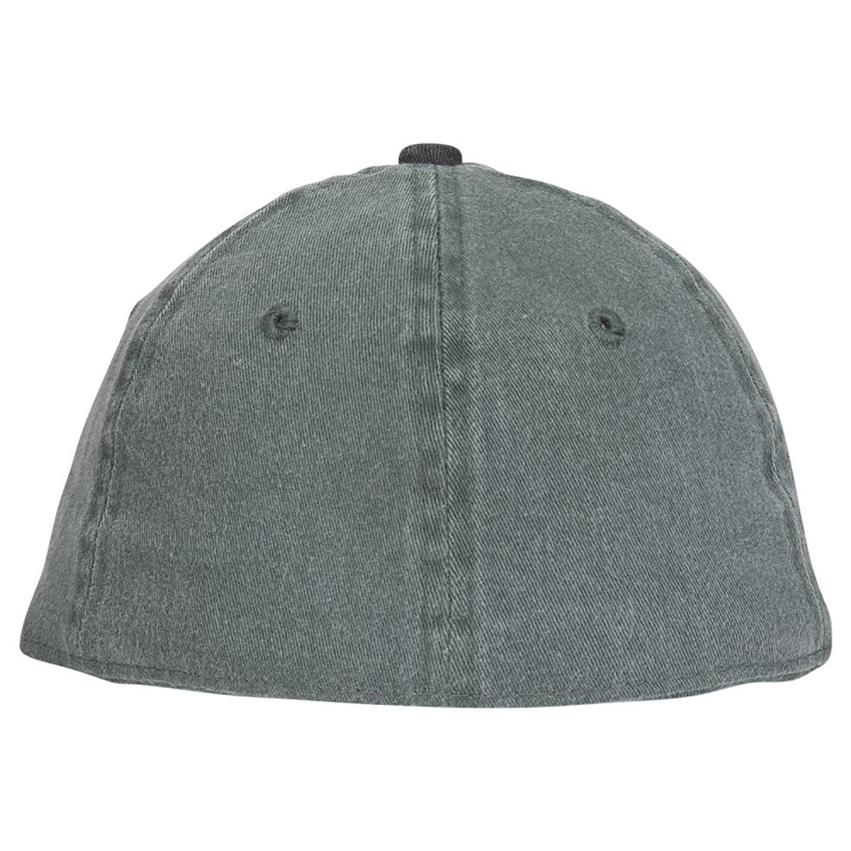 Rear View of 0317 - Blk/Dk.Grn OTTO CAP "OTTO FLEX" Fitted 6 Panel Low Profile Dad Hat