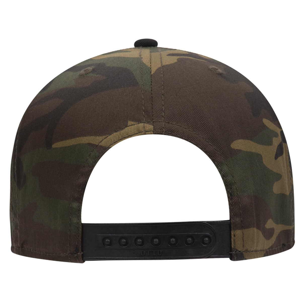 Rear View of 031707B - Blk/Dk.Grn/Brn OTTO CAP “OTTO SNAP” 6 Panel Pro Style Snapback Hat