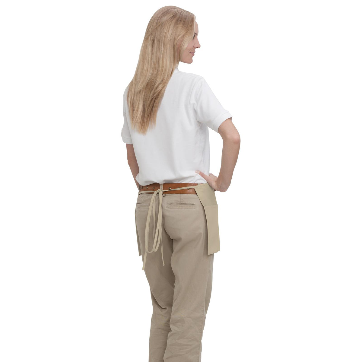 Rear View of 032 - Khaki OTTO 3 Pocket Waist Apron