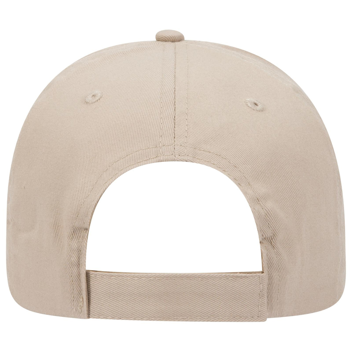 Rear View of 032 - Khaki OTTO CAP 5 Panel Low Profile Baseball Cap