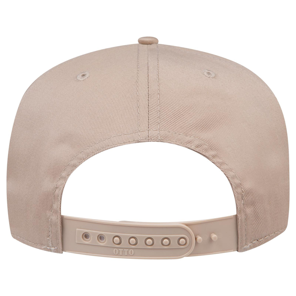 Rear View of 032 - Khaki OTTO CAP 5 Panel Mid Profile Baseball Cap