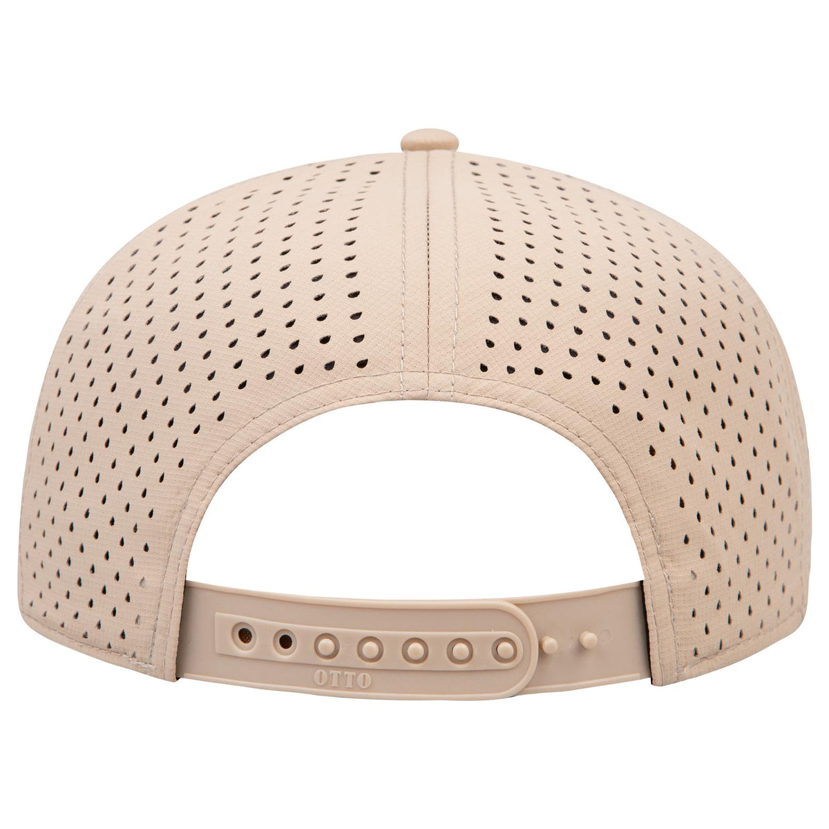 Rear View of 032 - Khaki OTTO CAP 5 Panel Mid Profile Baseball Cap