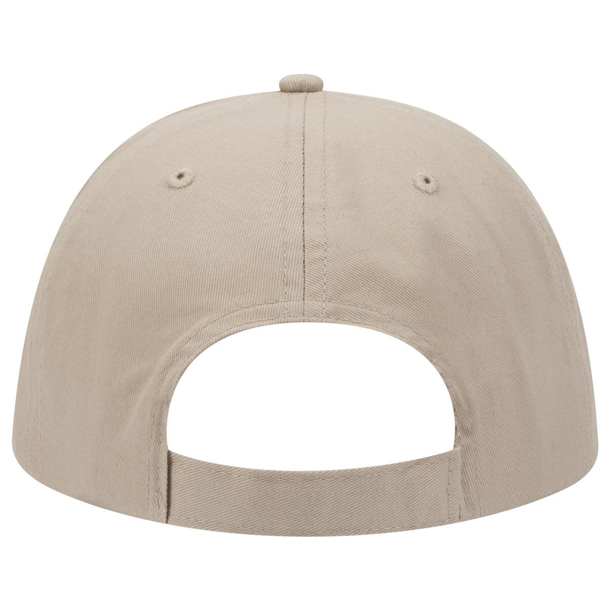 Rear View of 032 - Khaki OTTO CAP 5 Panel Mid Profile Baseball Cap
