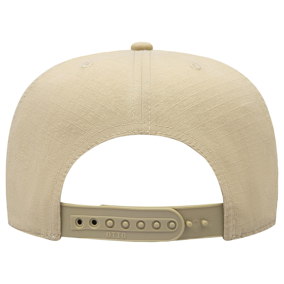 Rear View of 032 - Khaki OTTO CAP 5 Panel Mid Profile Baseball Hat