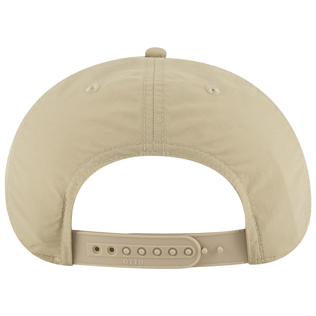Rear View of 032 - Khaki OTTO CAP 5 Panel Pro Style Baseball Cap