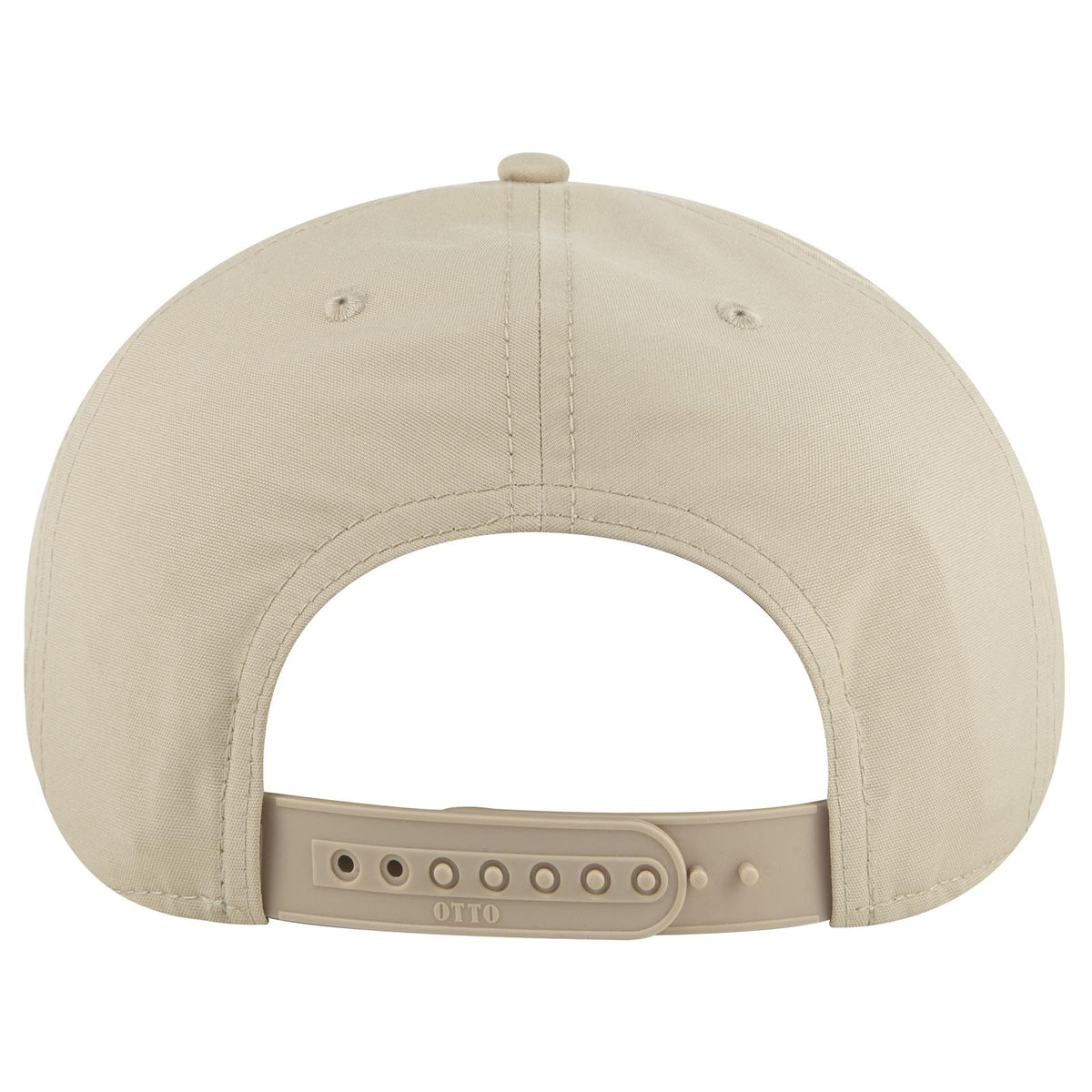 Rear View of 032 - Khaki OTTO CAP 5 Panel Pro Style Baseball Cap