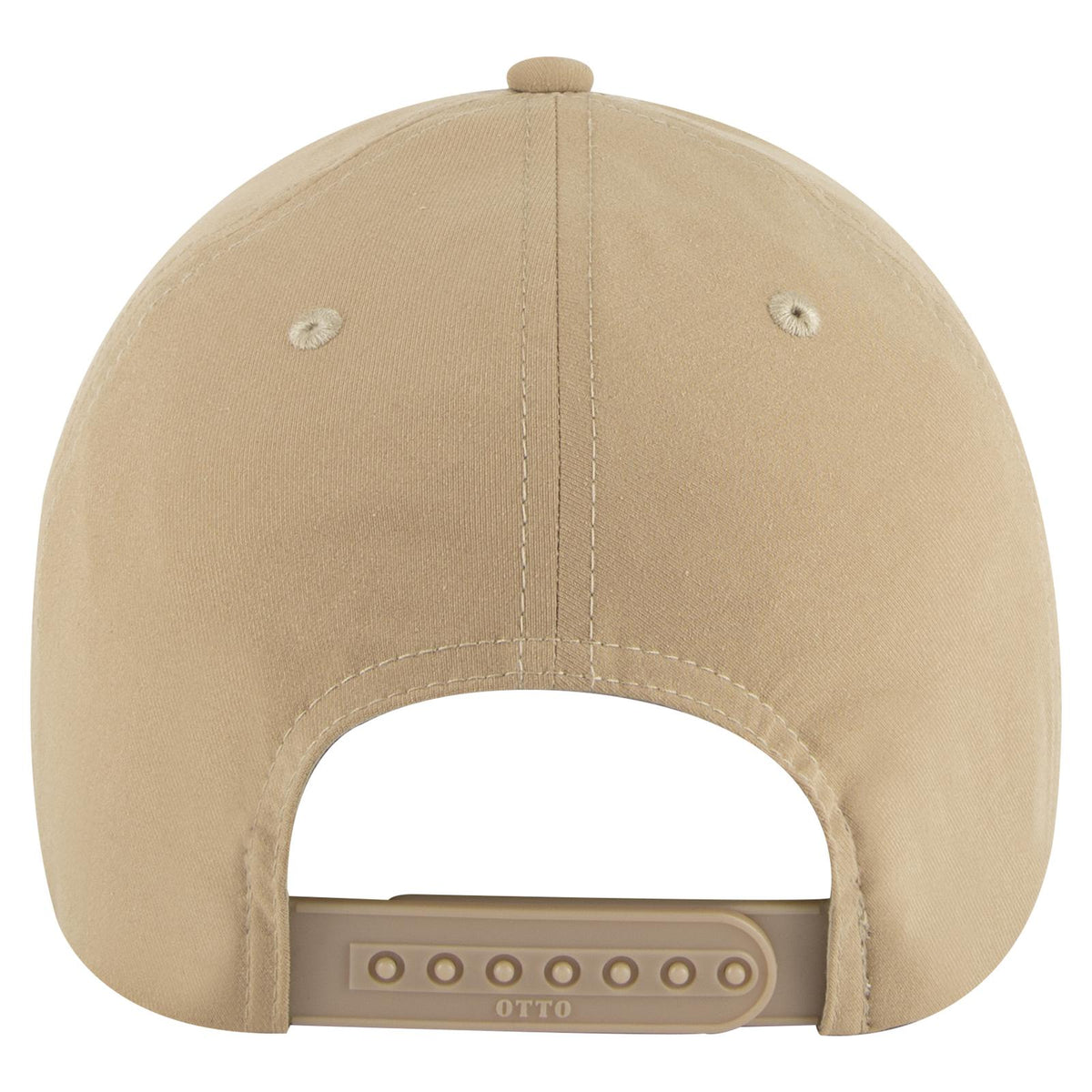 Rear View of 032 - Khaki OTTO CAP 6 Panel Low Profile Baseball Cap