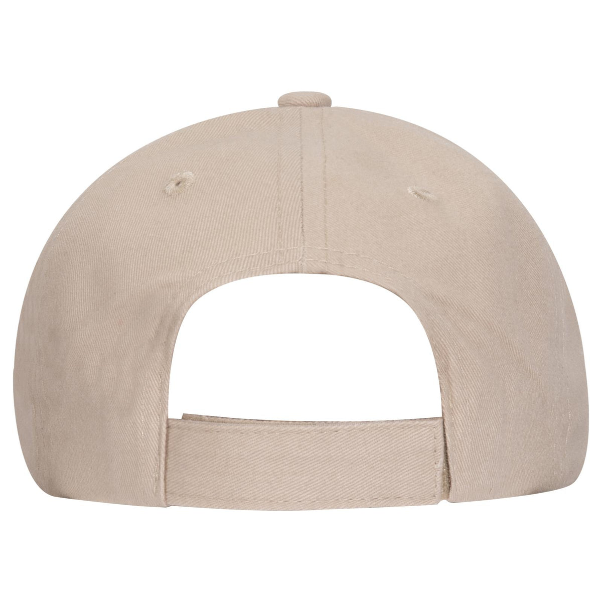 Rear View of 032 - Khaki OTTO CAP 6 Panel Low Profile Baseball Cap