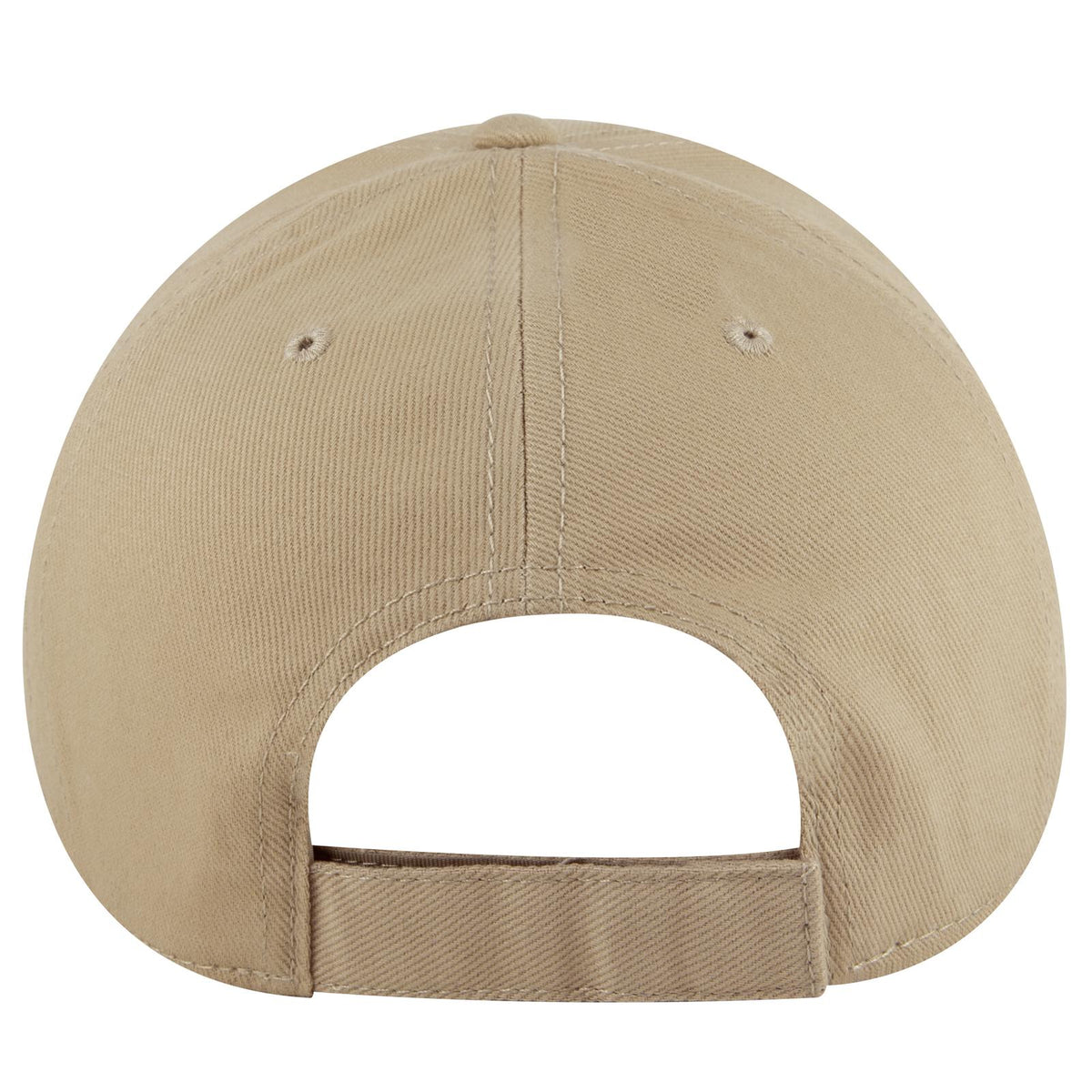 Rear View of 032 - Khaki OTTO CAP 6 Panel Low Profile Baseball Cap