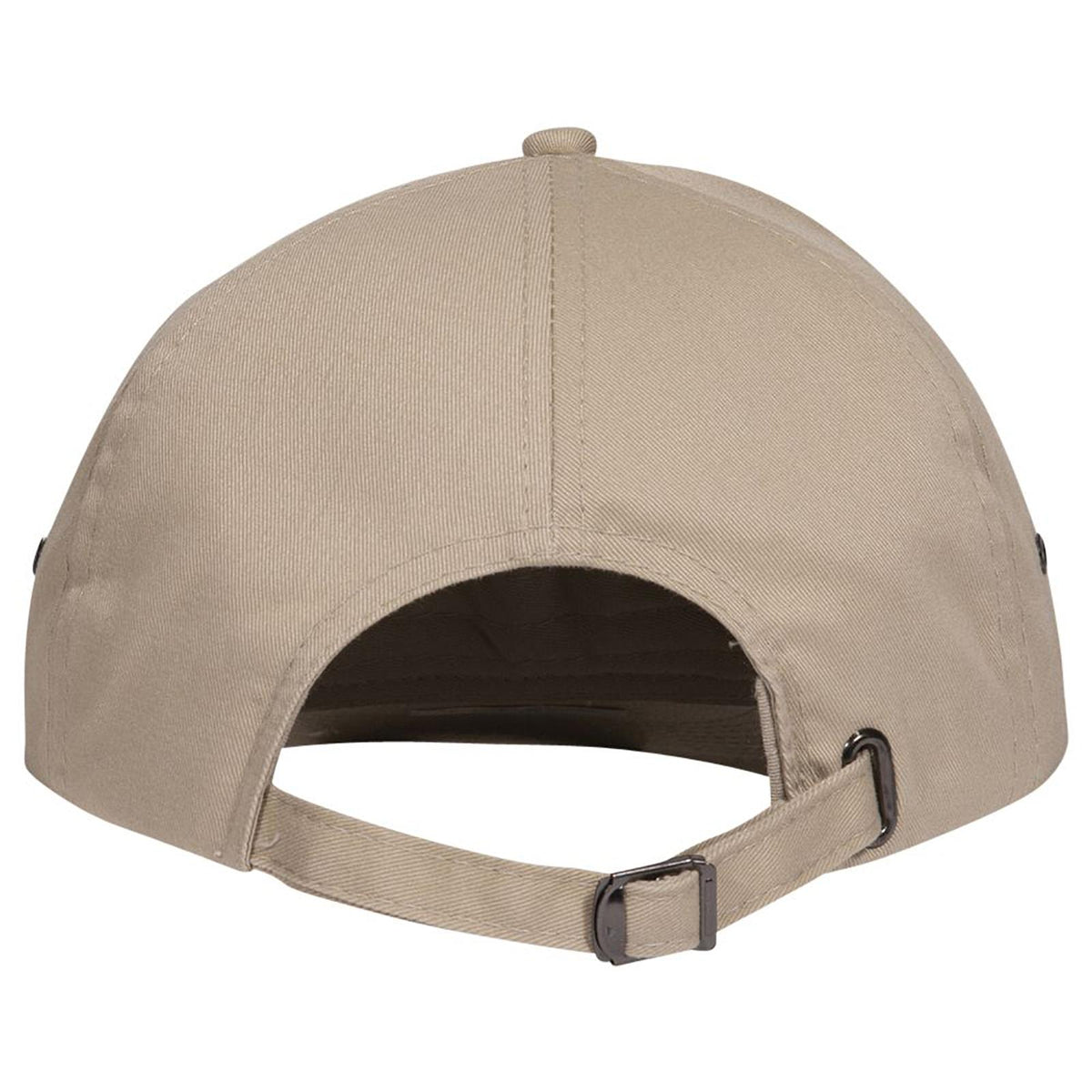 Rear View of 032 - Khaki OTTO CAP 6 Panel Low Profile Baseball Cap