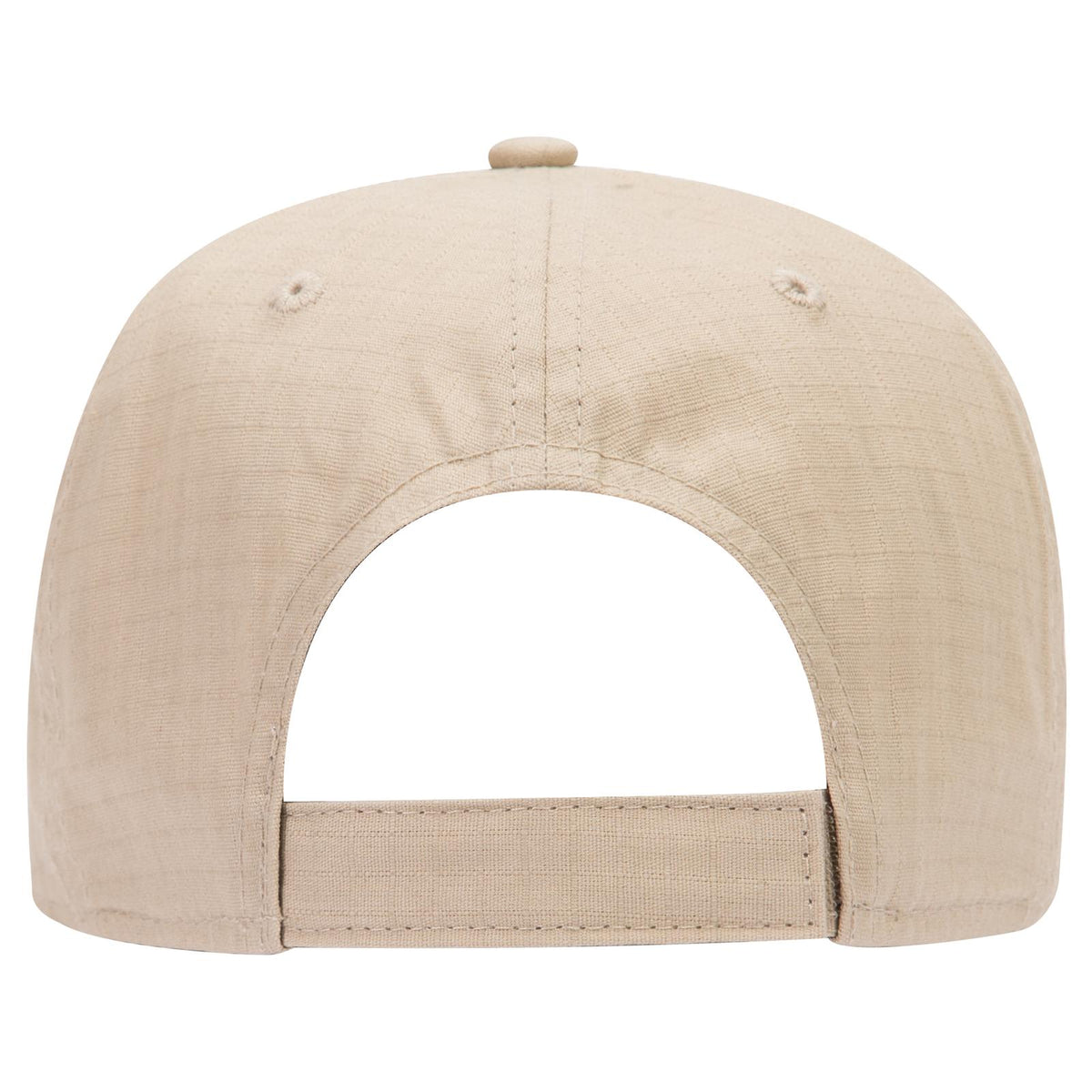 Rear View of 032 - Khaki OTTO CAP 6 Panel Low Profile Baseball Cap
